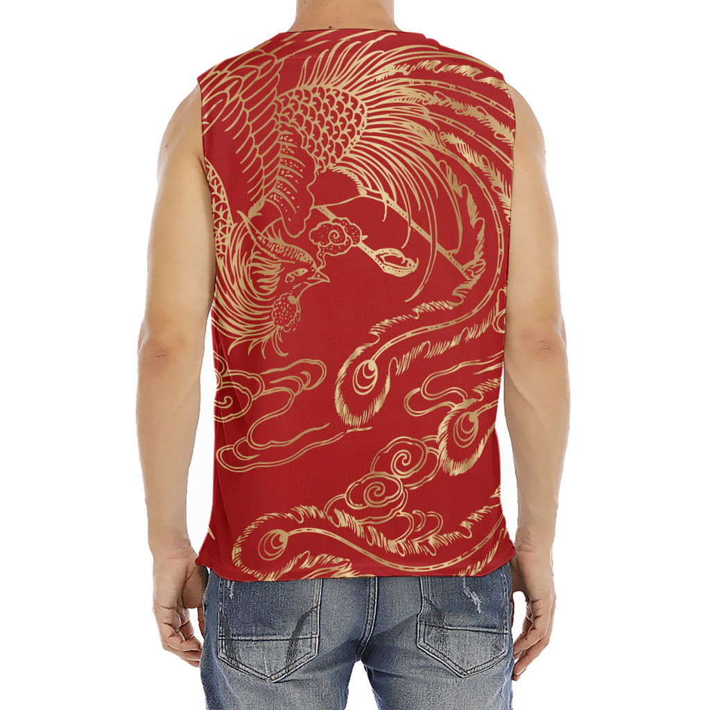 Chinese Phoenix Print Men's Fitness Tank Top