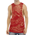 Chinese Phoenix Print Men's Muscle Tank Top