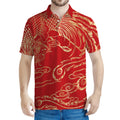 Chinese Phoenix Print Men's Polo Shirt