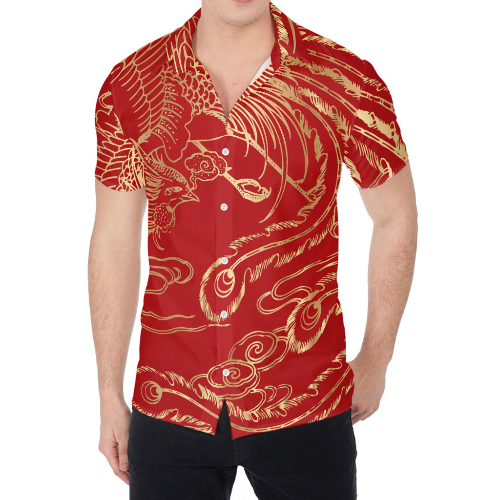 Chinese Phoenix Print Men's Shirt