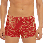Chinese Phoenix Print Men's Short Boxer Briefs