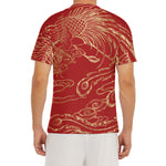 Chinese Phoenix Print Men's Short Sleeve Rash Guard