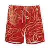 Chinese Phoenix Print Men's Sports Shorts