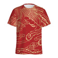 Chinese Phoenix Print Men's Athletic T-Shirt