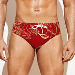 Chinese Phoenix Print Men's Swim Briefs