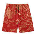 Chinese Phoenix Print Men's Swim Trunks