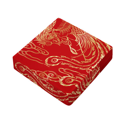 Chinese Phoenix Print Outdoor Seat Cushion Cover