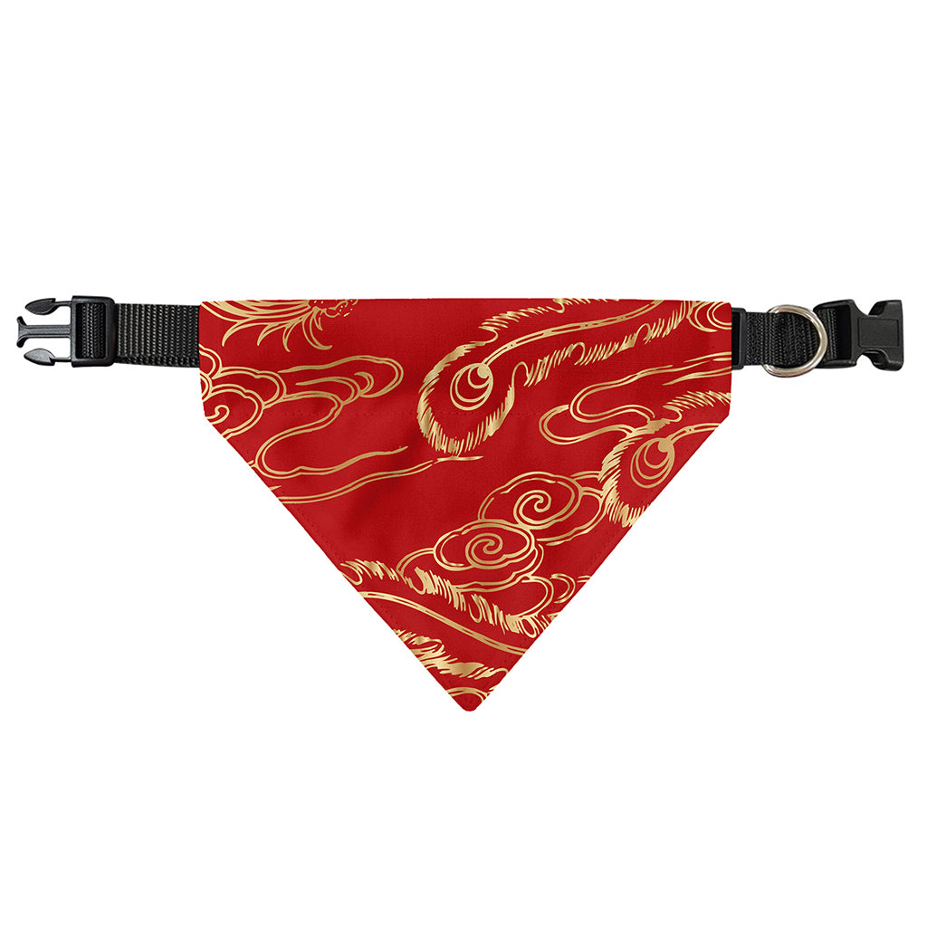 Chinese Phoenix Print Over The Collar Dog Bandana