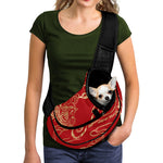 Chinese Phoenix Print Pet Sling Carrier