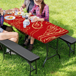 Chinese Phoenix Print Picnic Table Cover