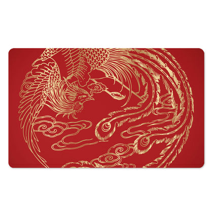 Chinese Phoenix Print Polyester Doormat