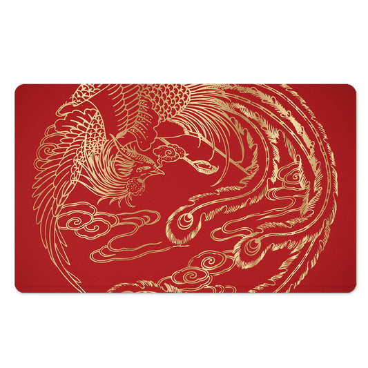 Chinese Phoenix Print Polyester Doormat