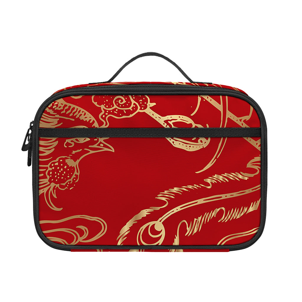 Chinese Phoenix Print Portable Lunch Bag