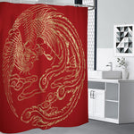 Chinese Phoenix Print Premium Shower Curtain