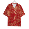 Chinese Phoenix Print Rayon Hawaiian Shirt