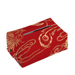 Chinese Phoenix Print Rectangle Tissue Box Cover