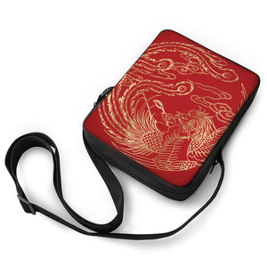 Chinese Phoenix Print Rectangular Crossbody Bag