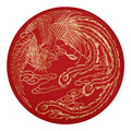Chinese Phoenix Print Round Blanket
