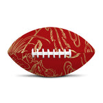 Chinese Phoenix Print Rugby Ball