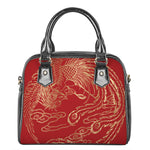 Chinese Phoenix Print Shoulder Handbag