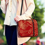 Chinese Phoenix Print Shoulder Strap Bible Bag