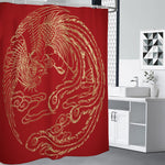 Chinese Phoenix Print Shower Curtain