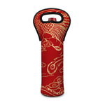 Chinese Phoenix Print Single Neoprene Wine Tote