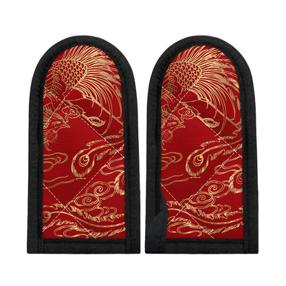 Chinese Phoenix Print Skillet Handle Cover