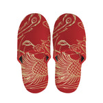 Chinese Phoenix Print Slippers