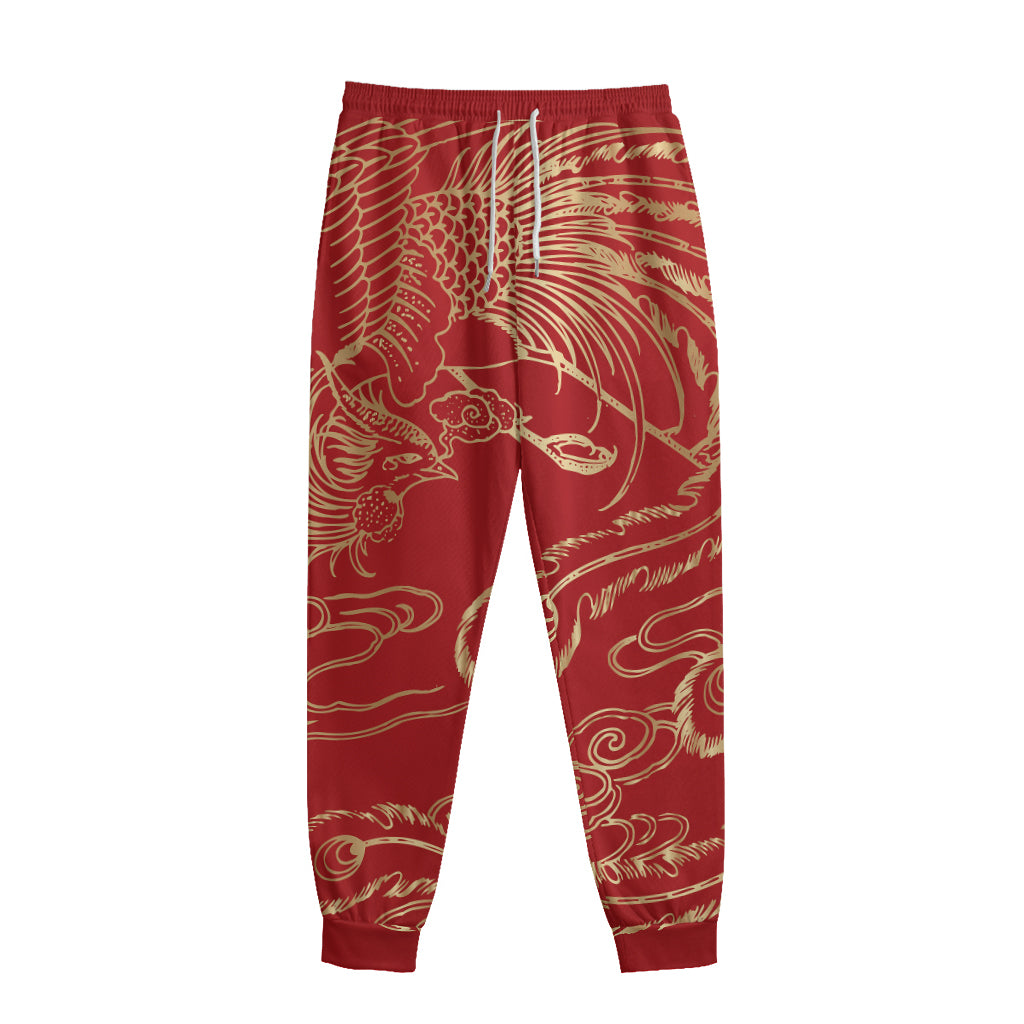 Chinese Phoenix Print Sweatpants