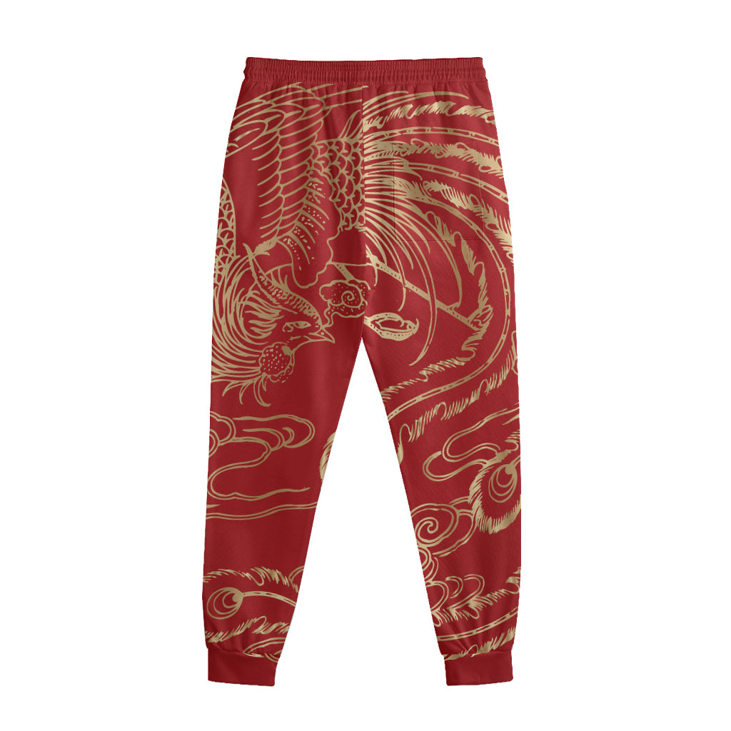 Chinese Phoenix Print Sweatpants