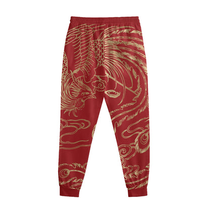 Chinese Phoenix Print Sweatpants