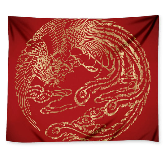 Chinese Phoenix Print Tapestry