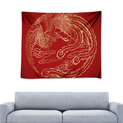 Chinese Phoenix Print Tapestry