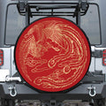 Chinese Phoenix Print Tire Cover