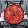 Chinese Phoenix Print Tire Cover With Camera Hole