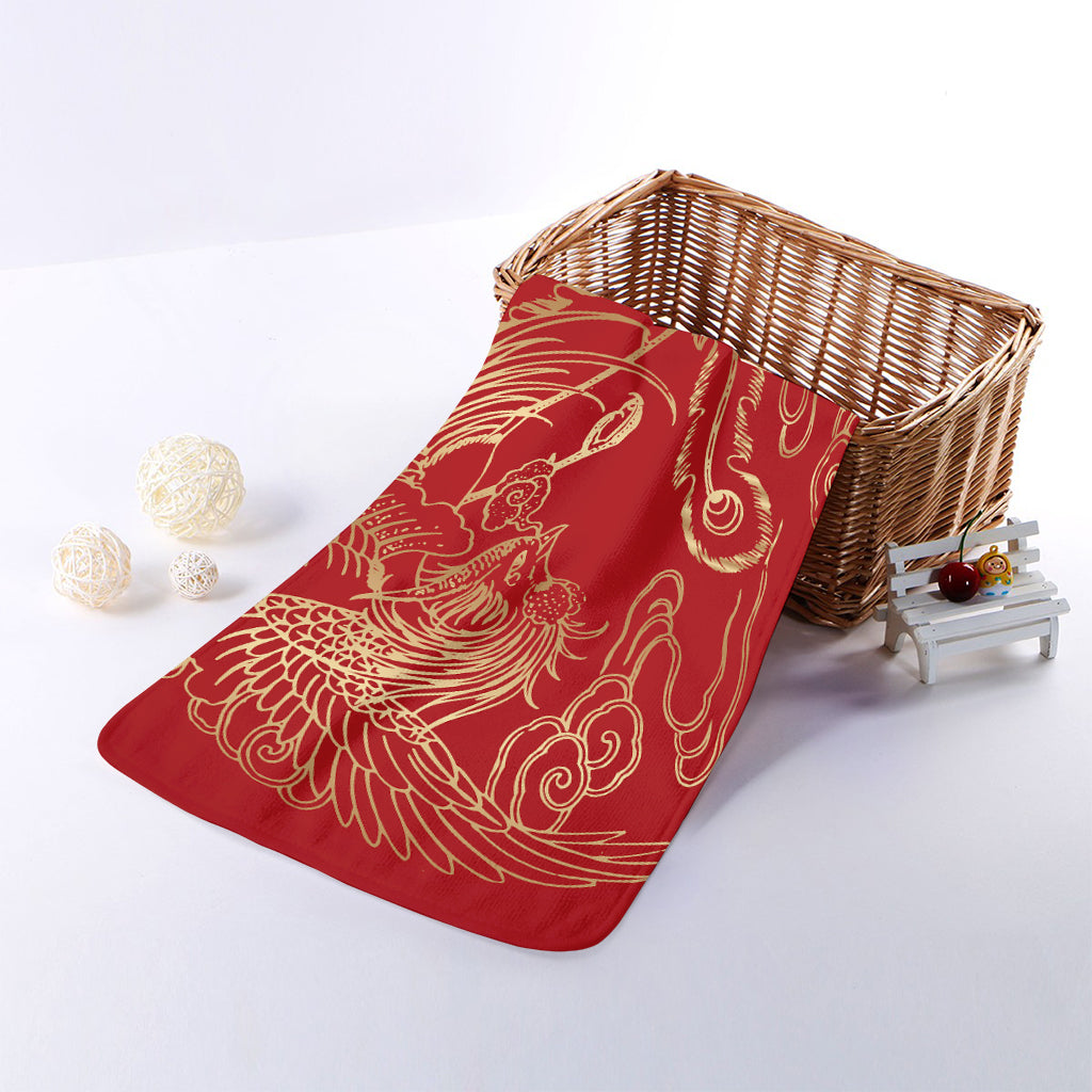 Chinese Phoenix Print Towel