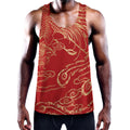 Chinese Phoenix Print Men's Workout Tank Top