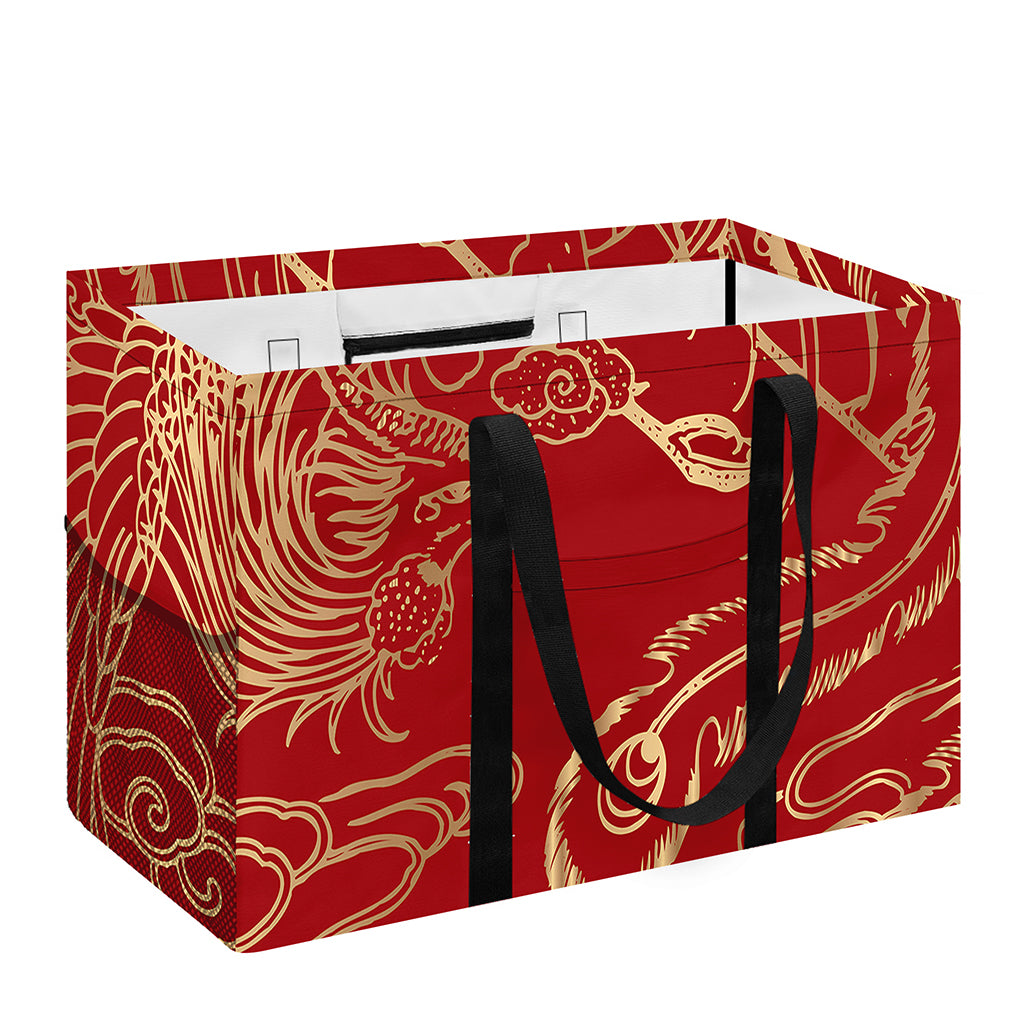 Chinese Phoenix Print Utility Tote Bag