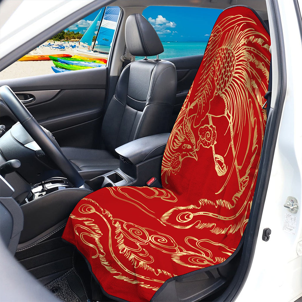 Chinese Phoenix Print Waterproof Car Seat Cover