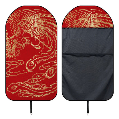 Chinese Phoenix Print Waterproof Car Seat Cover