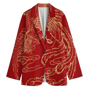 Chinese Phoenix Print Women's Blazer