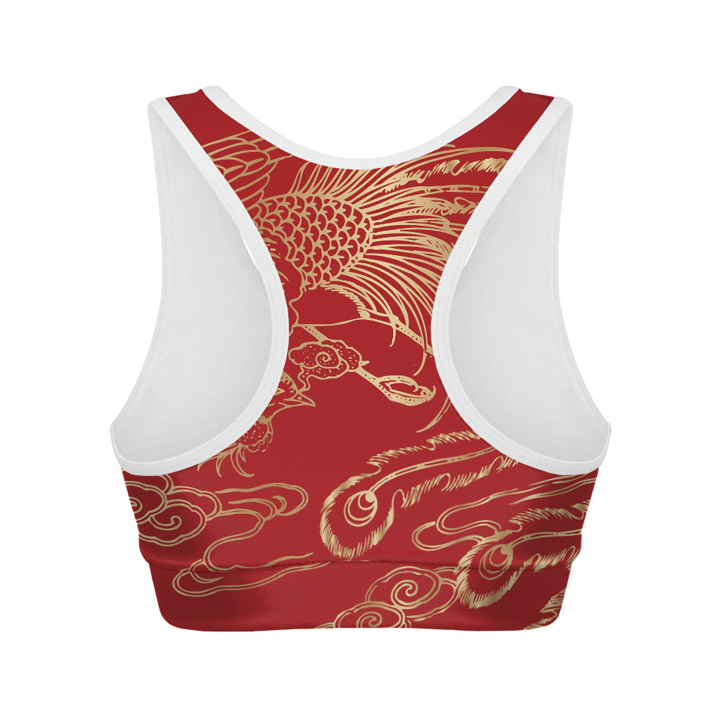 Chinese Phoenix Print Women's Sports Bra
