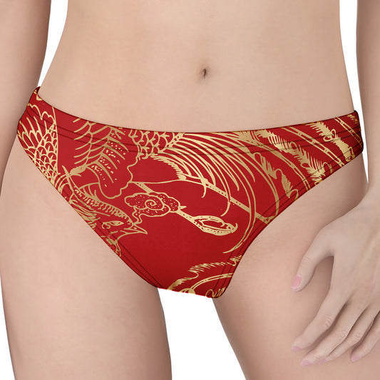 Chinese Phoenix Print Women's Thong