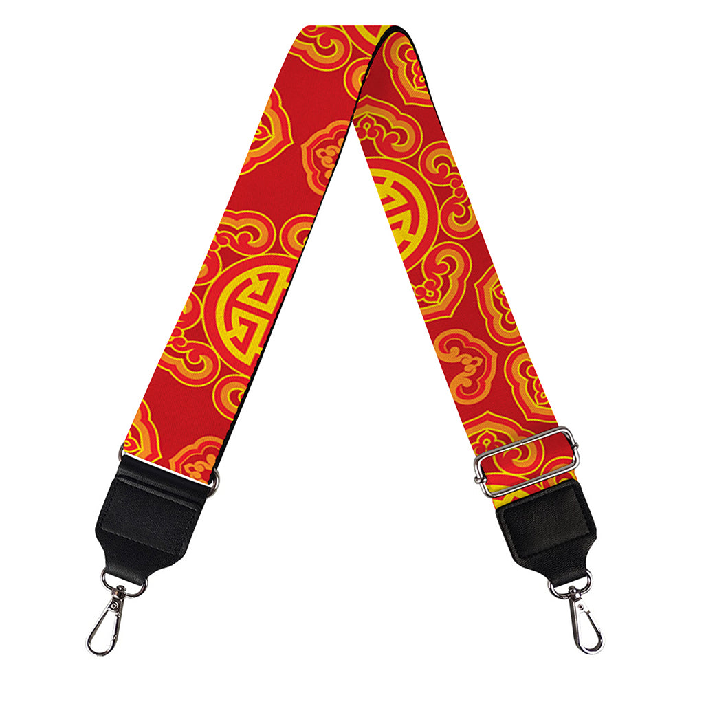 Chinese Prosperity Symbol Pattern Print Bag Strap