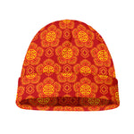 Chinese Prosperity Symbol Pattern Print Beanie
