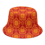 Chinese Prosperity Symbol Pattern Print Bucket Hat