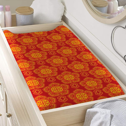 Chinese Prosperity Symbol Pattern Print Changing Pad Cover