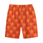 Chinese Prosperity Symbol Pattern Print Cotton Shorts