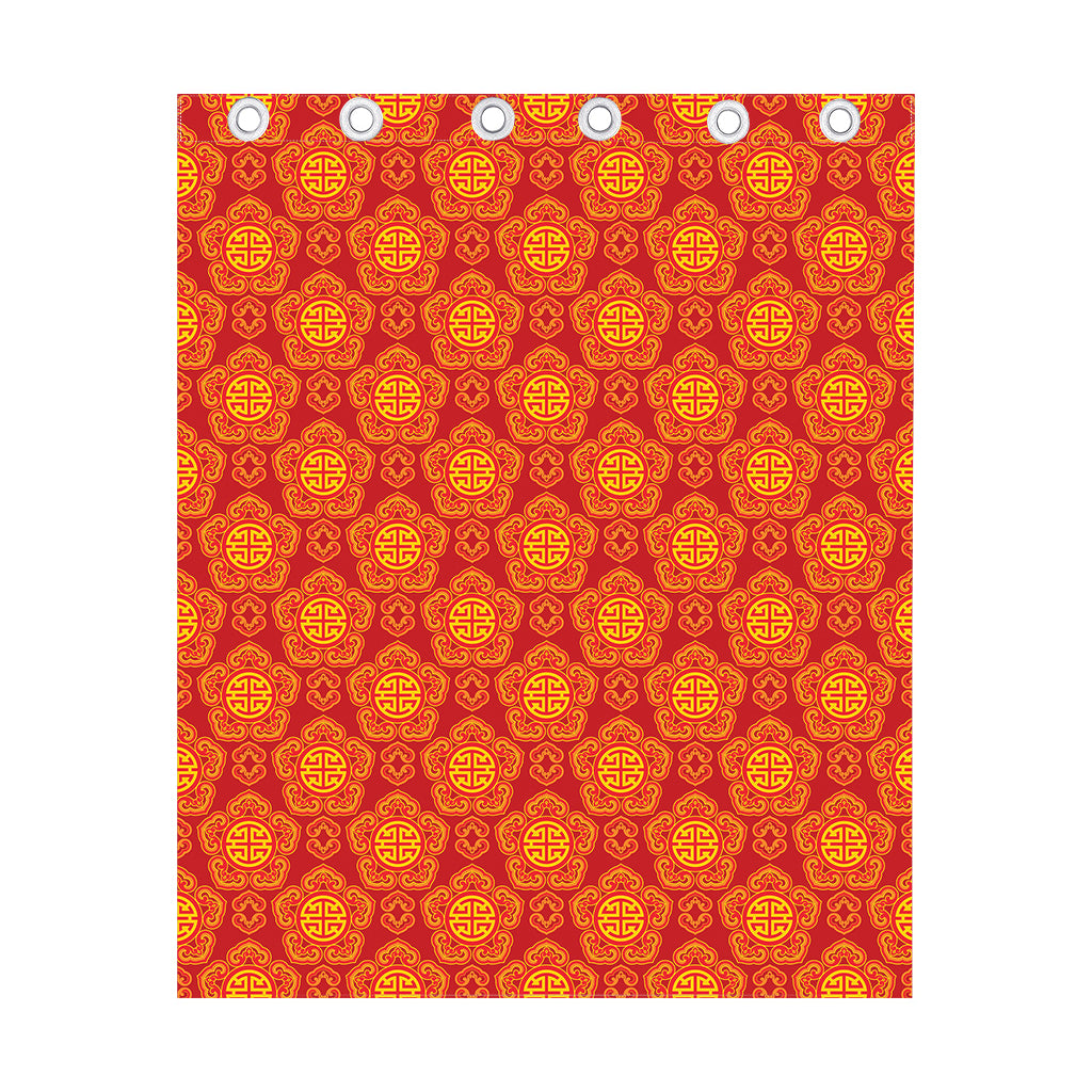 Chinese Prosperity Symbol Pattern Print Curtain